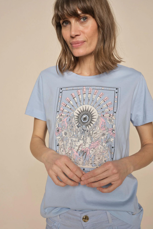 Mos Mosh - Melika Tee in Cashmere Blue