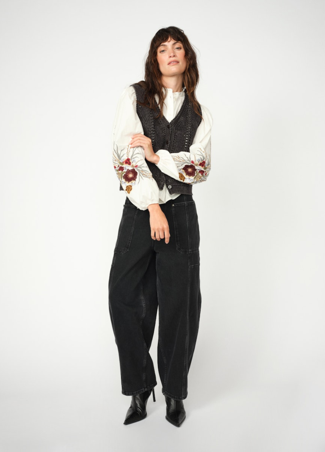 Mos Mosh - Rosy Galleon Dark Grey Jean