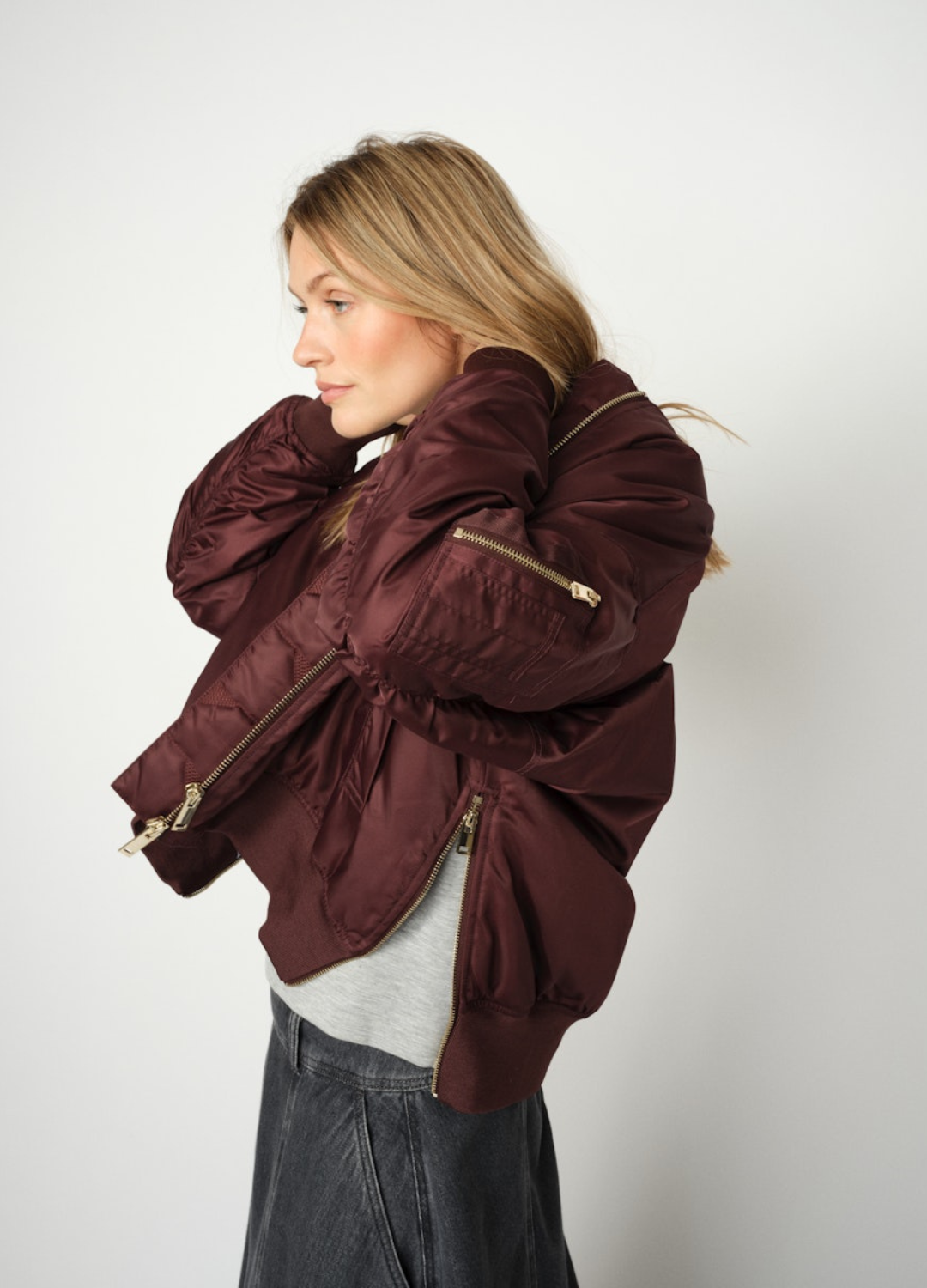 Mos Mosh - Ruby Bomber Jacket