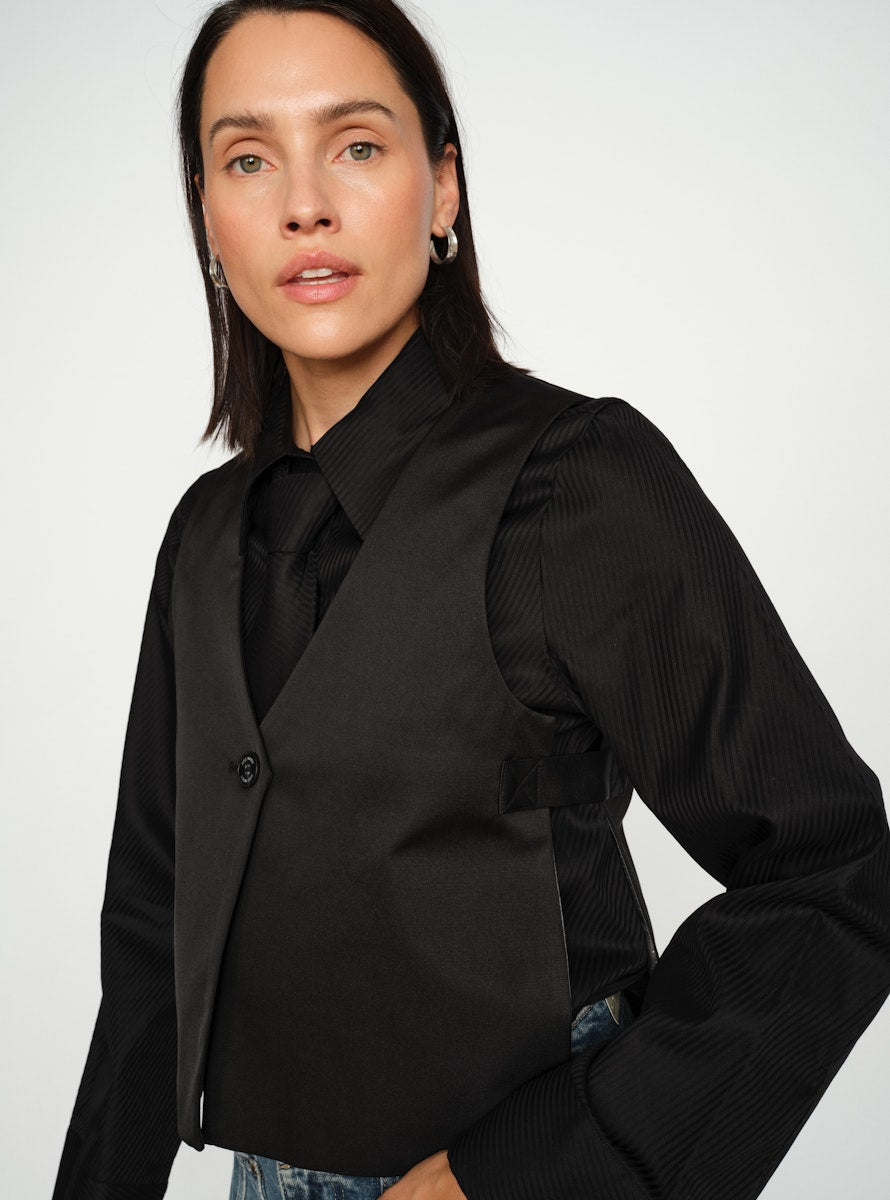 Mos Mosh - Ayen Stripe Black Shirt