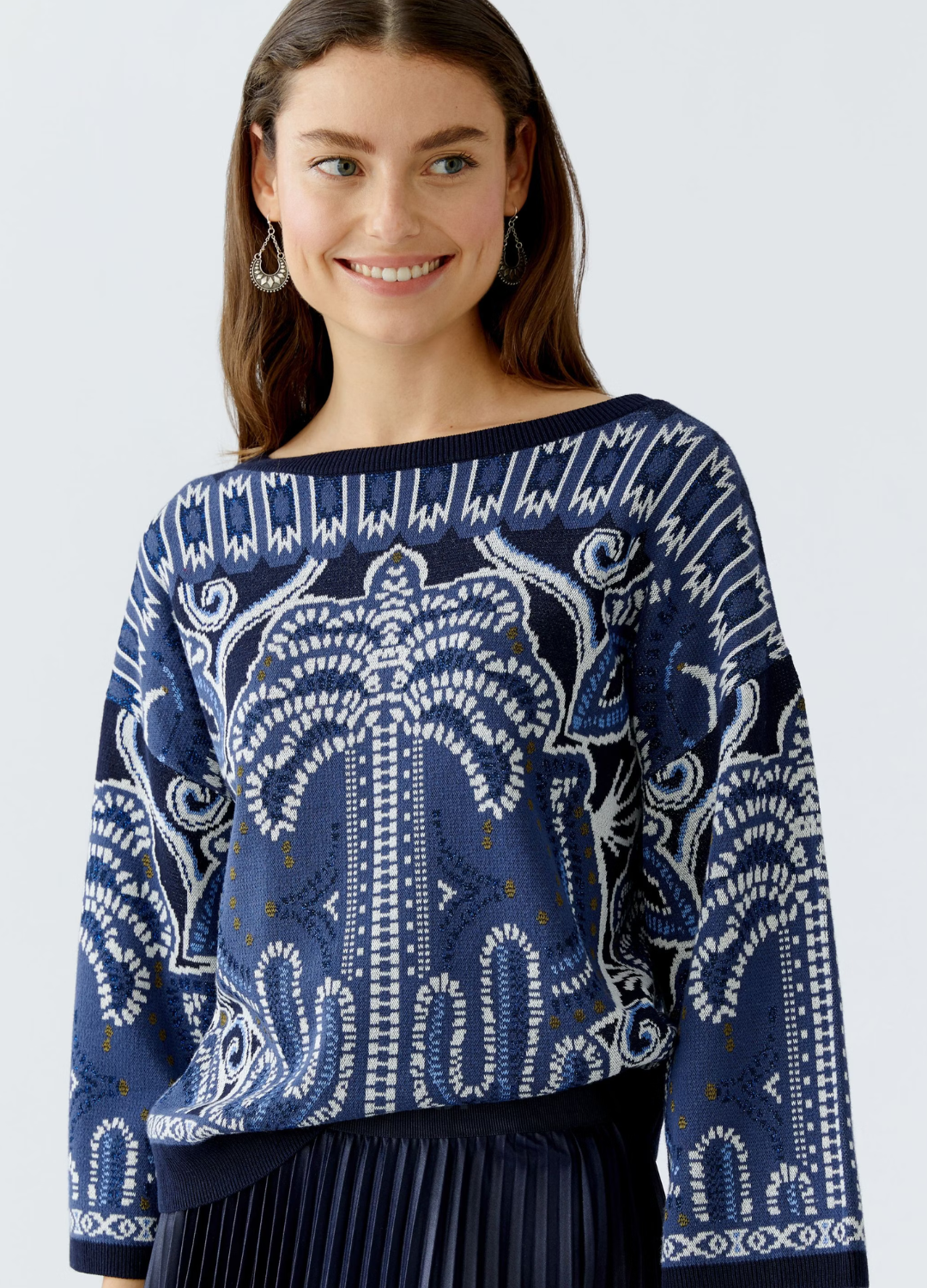 Oui - Bandana Pattern Jumper