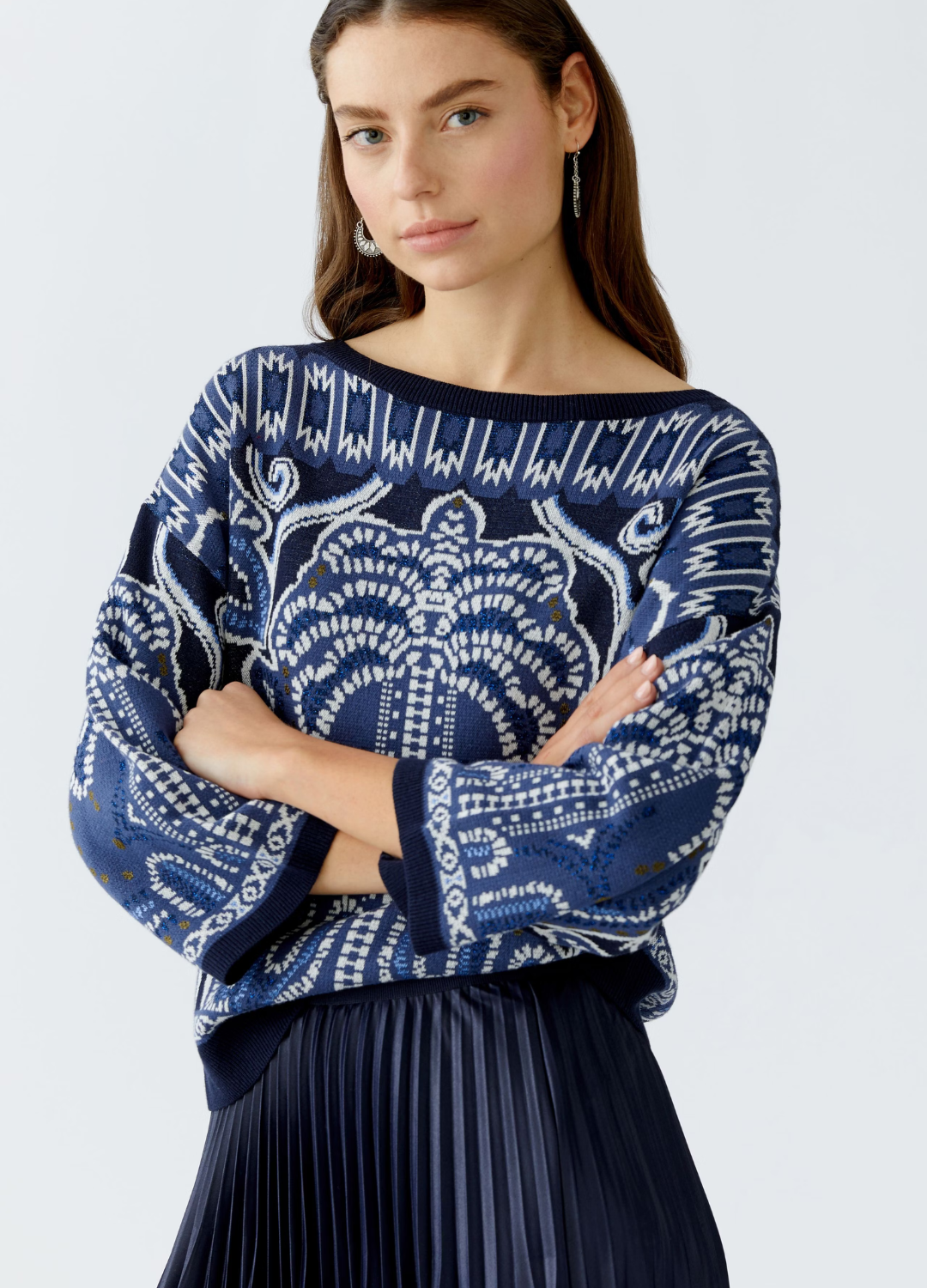 Oui - Bandana Pattern Jumper