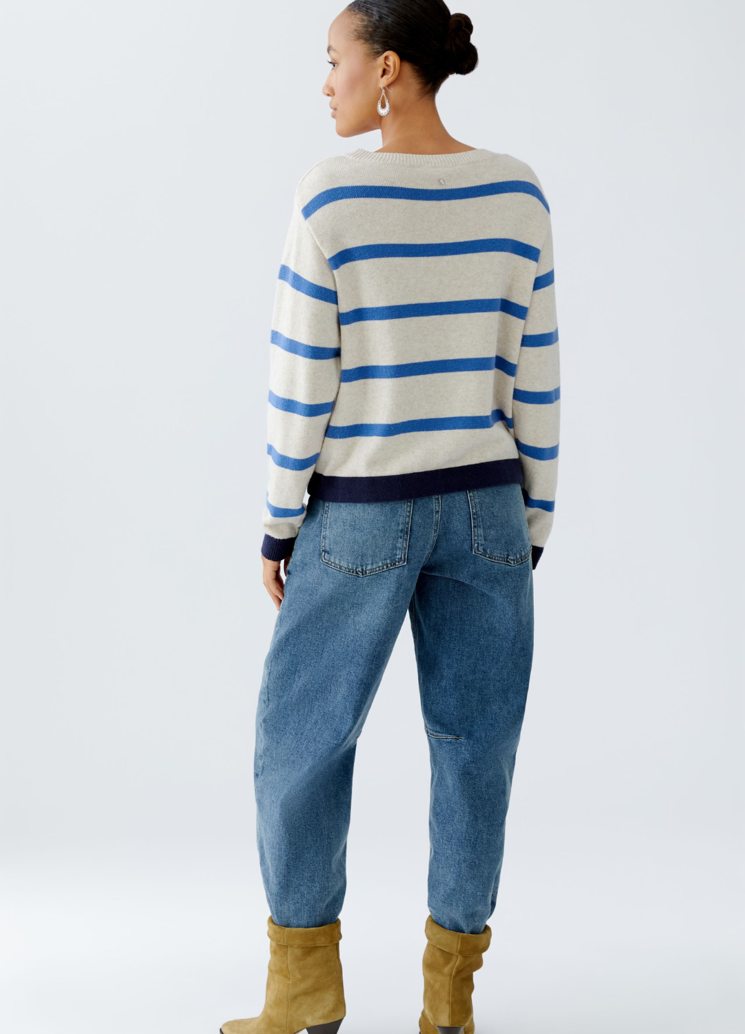 Oui - Blue Stripe Jumper