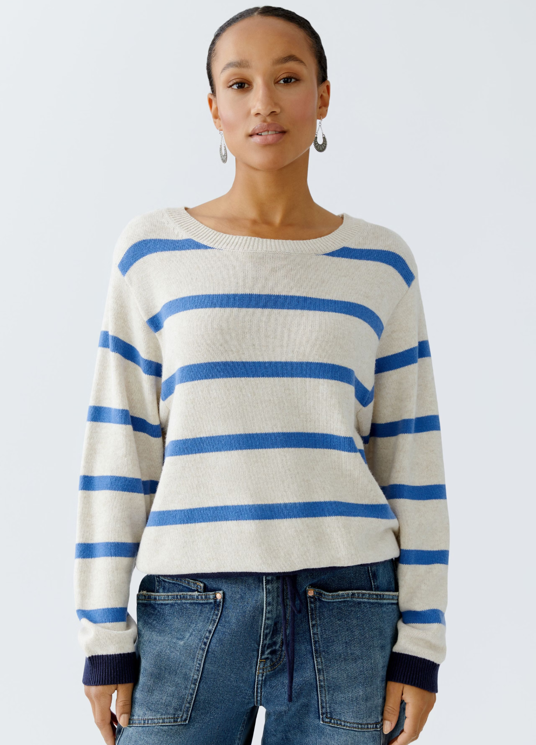 Oui - Blue Stripe Jumper
