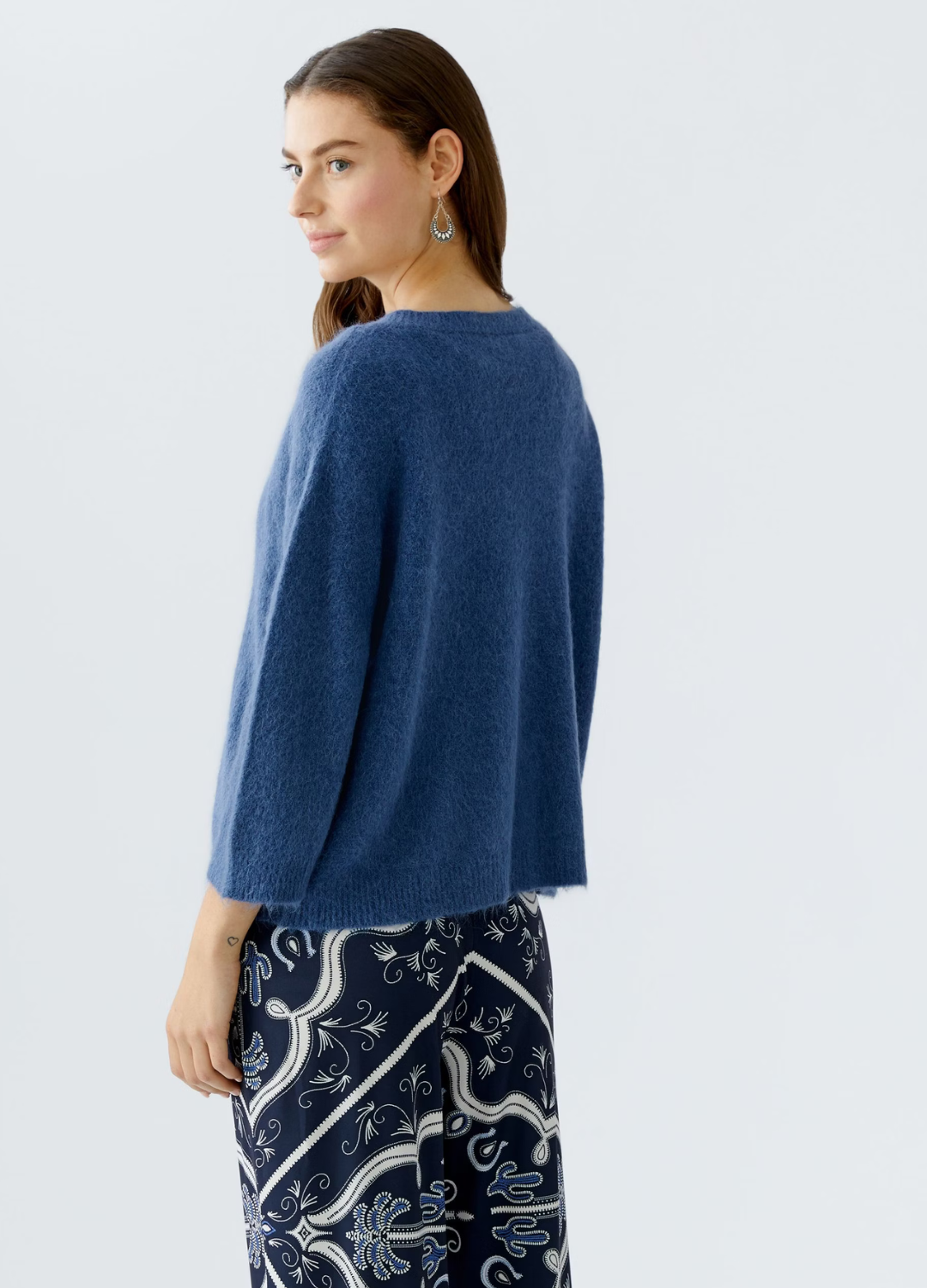 Oui - Blue Wide Sleeve Jumper