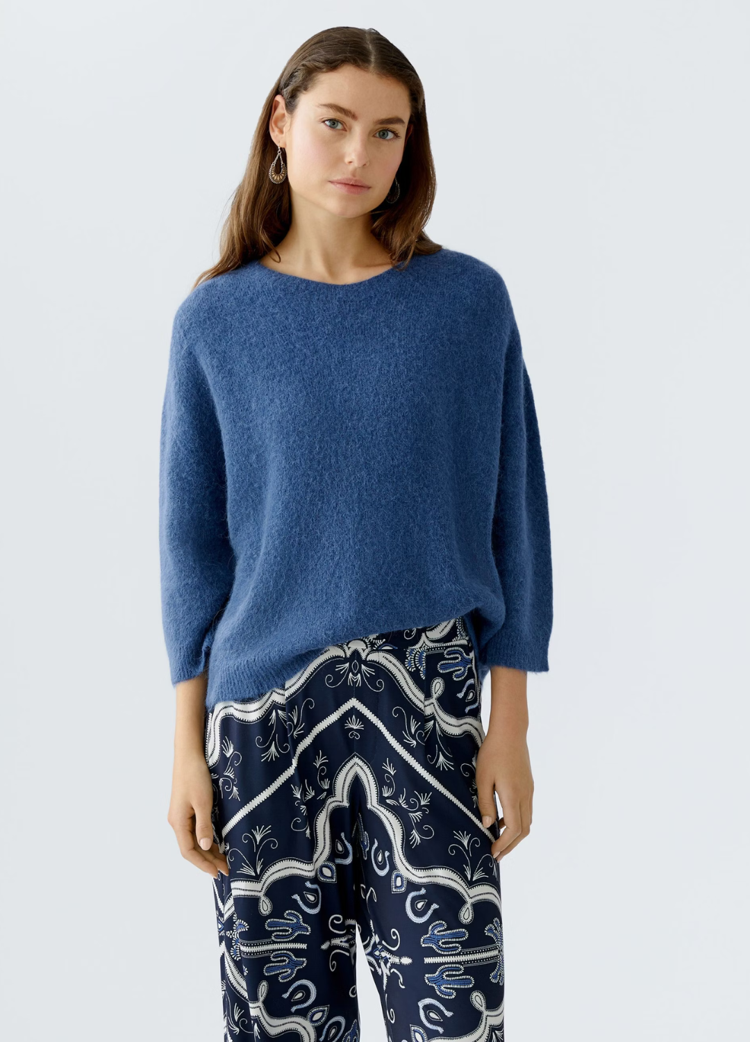 Oui - Blue Wide Sleeve Jumper