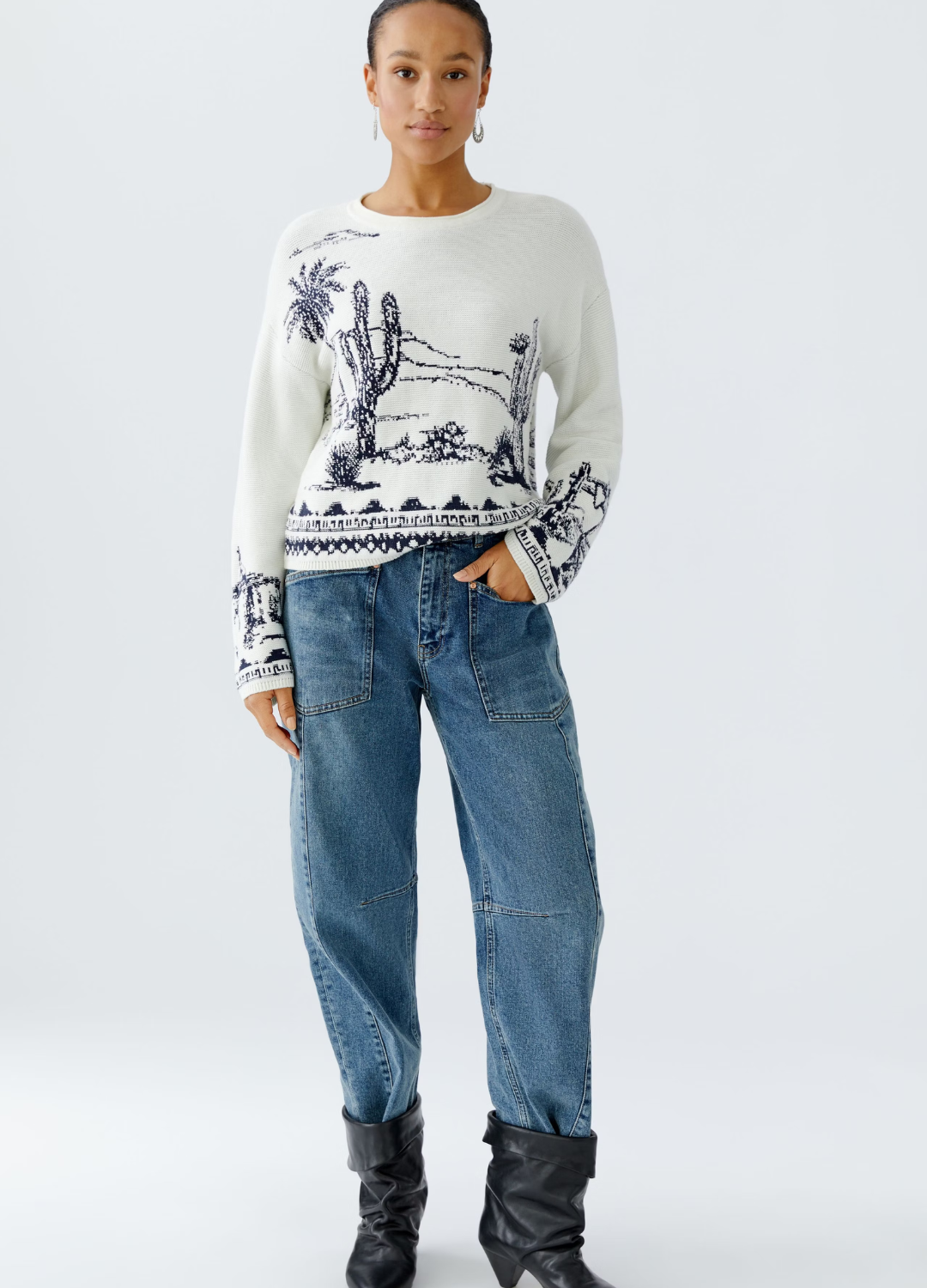 Oui - Cactus Theme Jumper