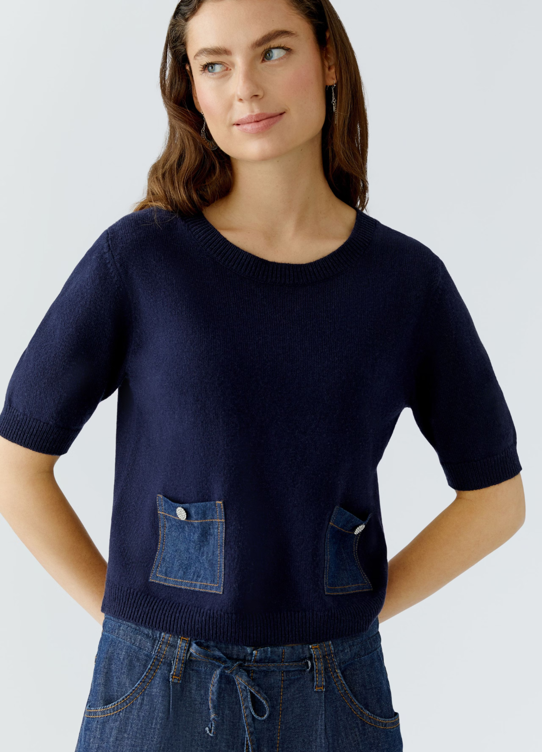 Oui - Denim Pocket Jumper