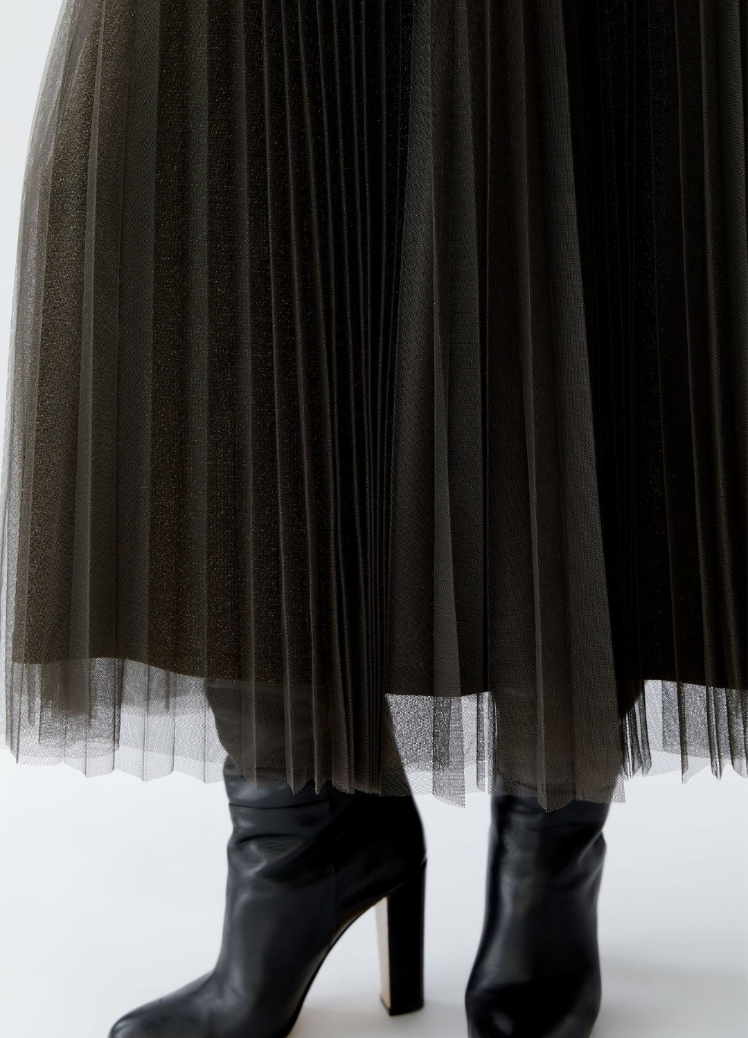 Oui - Espresso Mesh Skirt