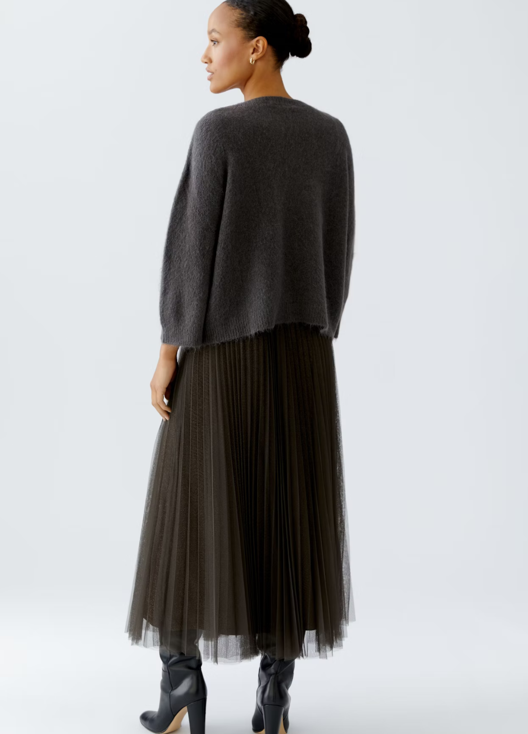 Oui - Espresso Wide Sleeve Jumper