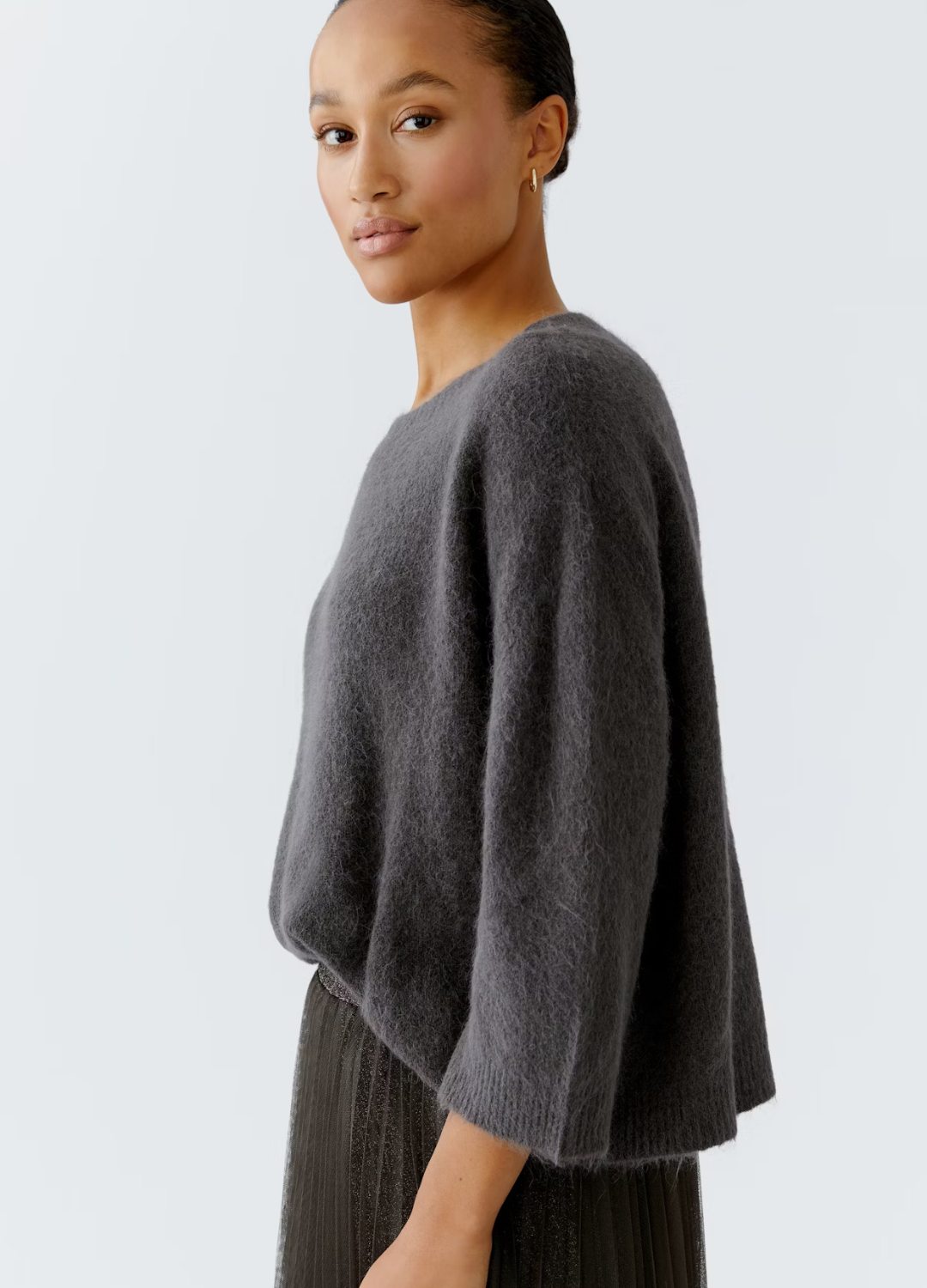 Oui - Espresso Wide Sleeve Jumper