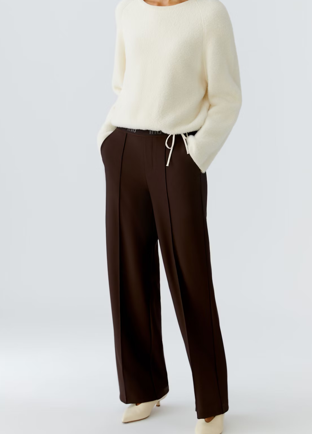 Oui - Ganache Waisted Trousers
