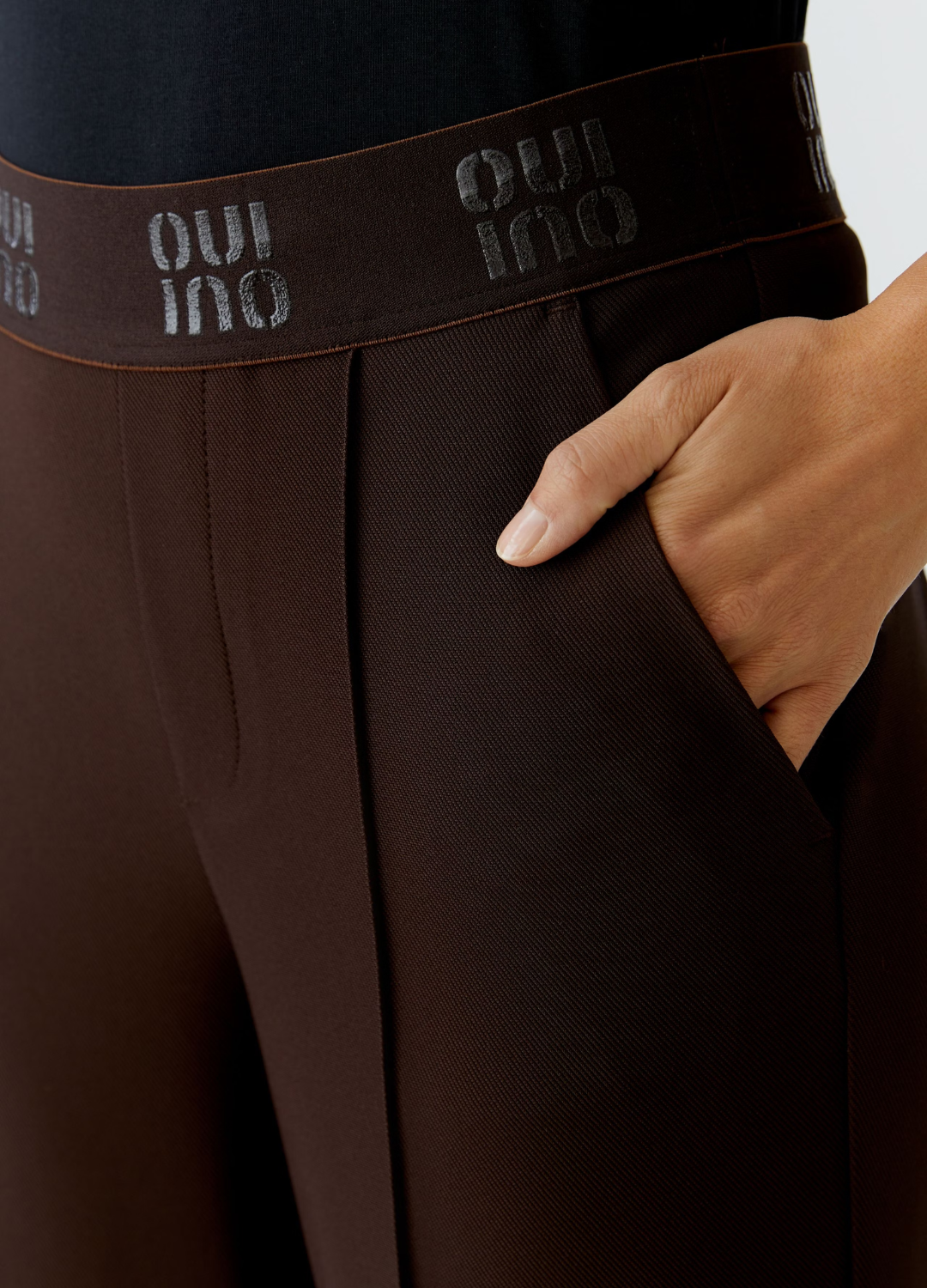 Oui - Ganache Waisted Trousers