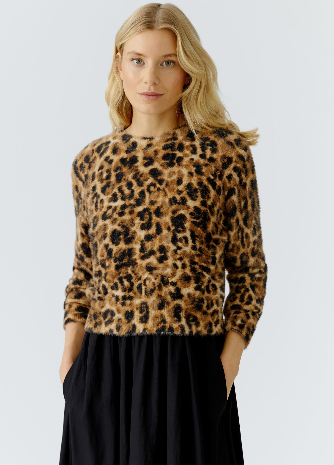 Oui - Leo Print Jumper
