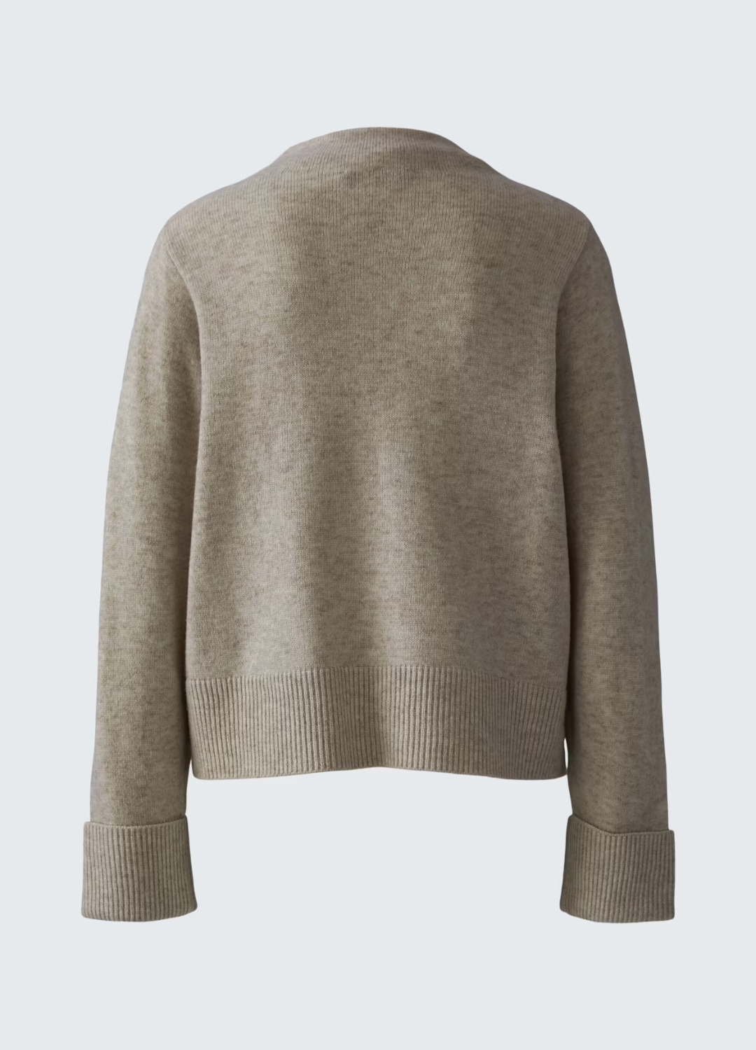 Oui - Smokey Taupe Ribbed Jumper