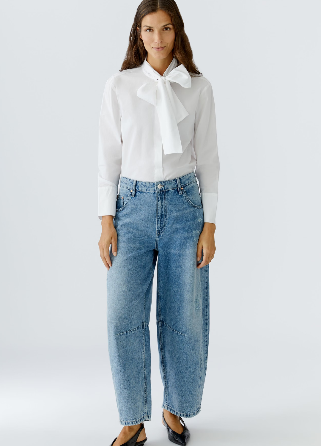 Oui - White Bow Shirt