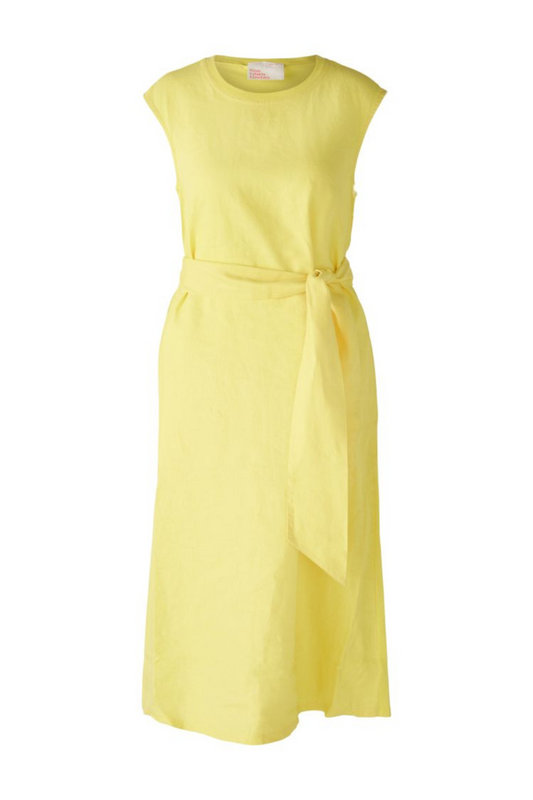 Oui - Yellow Linen  Relaxed Dress