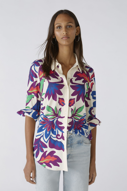 Oui Silky Touch Colourful Blouse