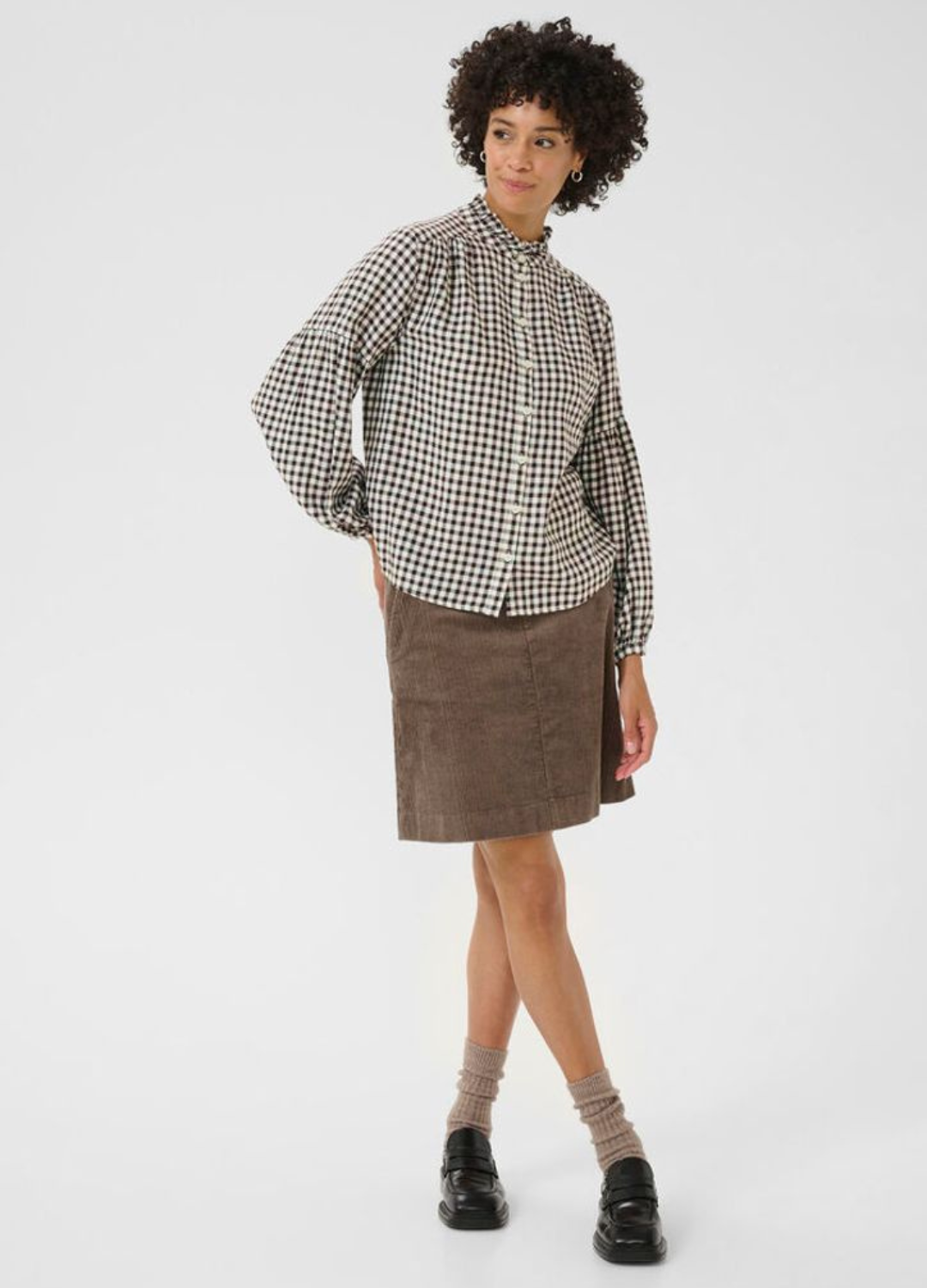 Part Two - Samilla Garnache Mini Check Blouse