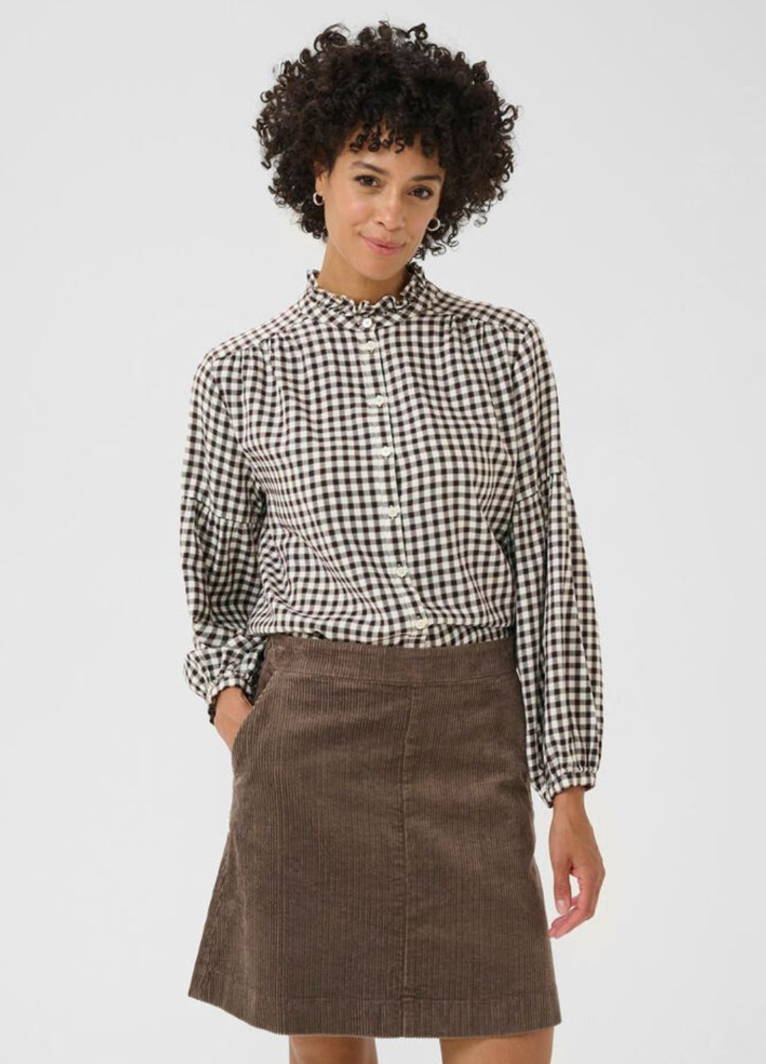 Part Two - Samilla Garnache Mini Check Blouse