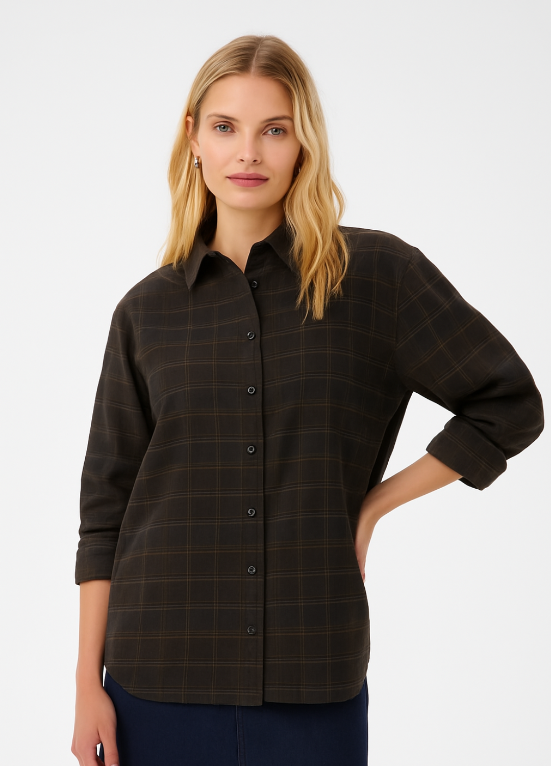 Part Two - Savannas Tarmac Check Blouse