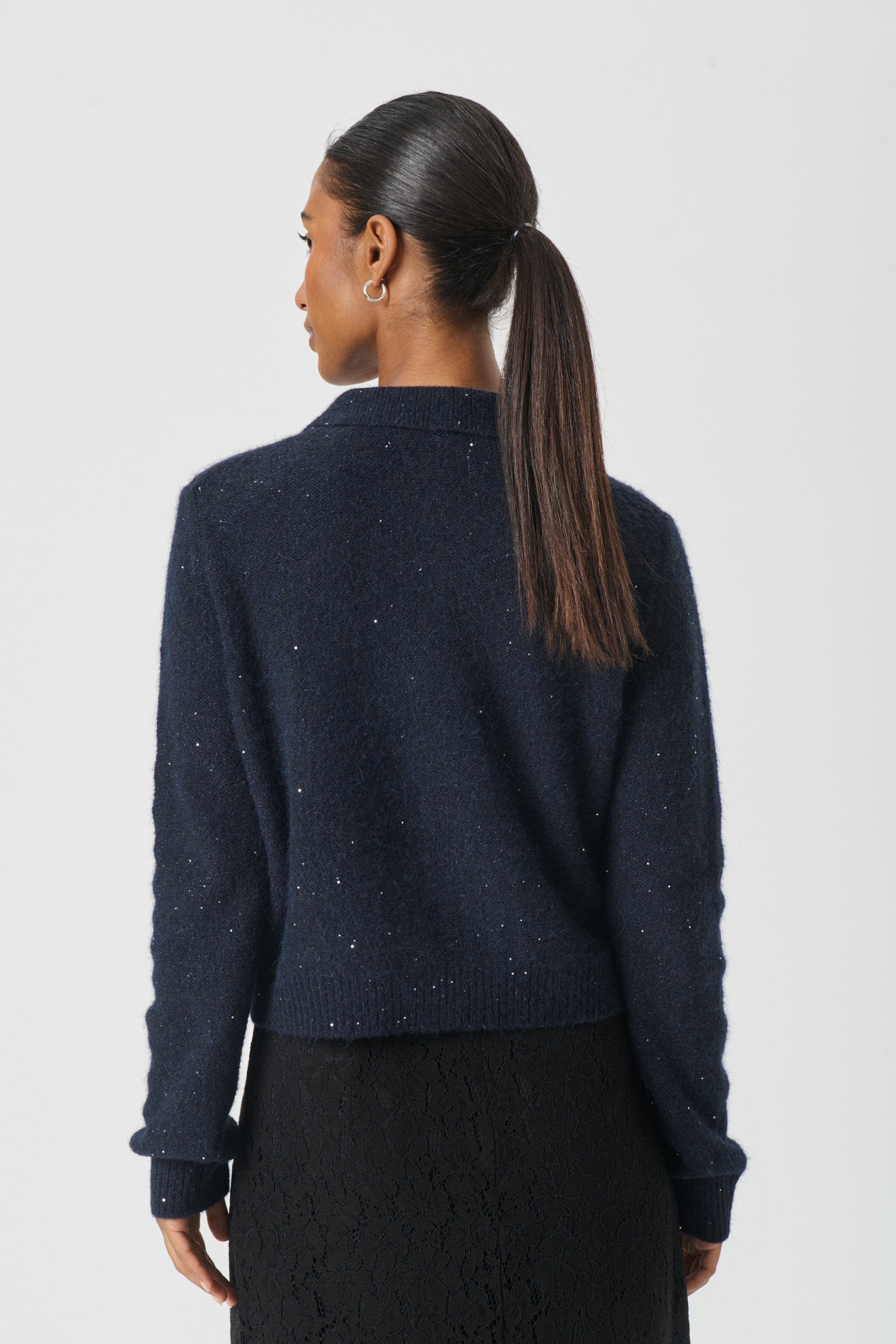 Part Two - Ulrica Navy Cardigan Wool