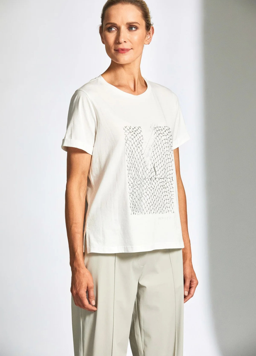Peruzzi - Net Metallic Print T-Shirt