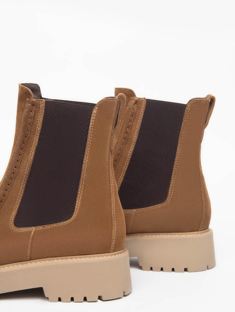 Camel Suede Leather Boot