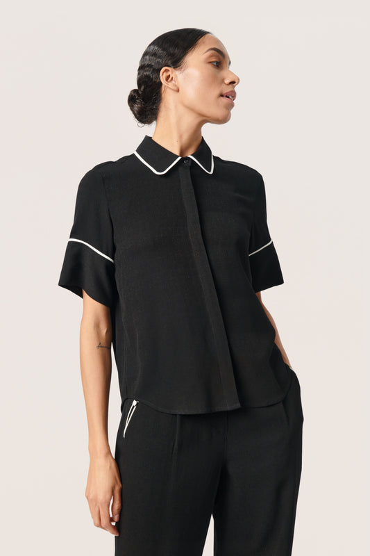 Soaked In Luxury Black Guilia Shirt