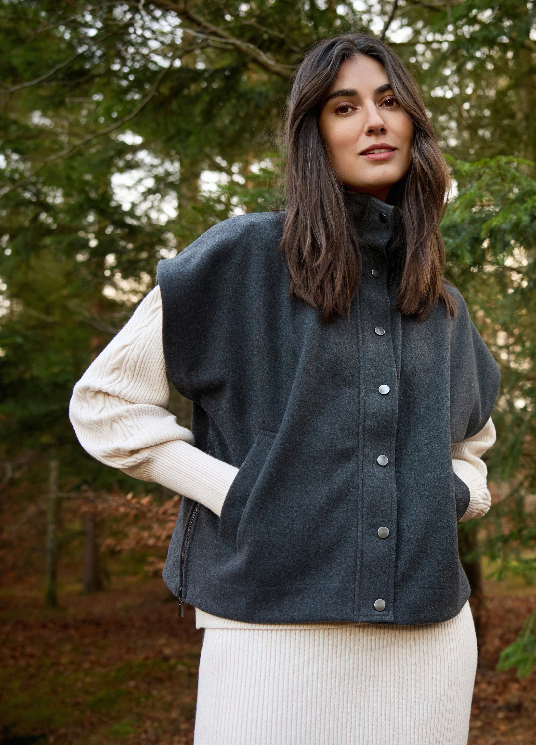 Soya Concept - Vagna Dark Earth Waistcoat