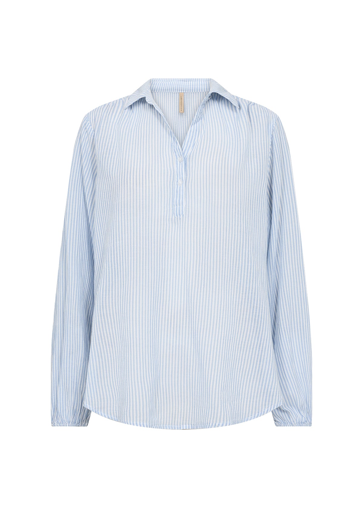 Soya Concept Blue Cotton Classic Shirt
