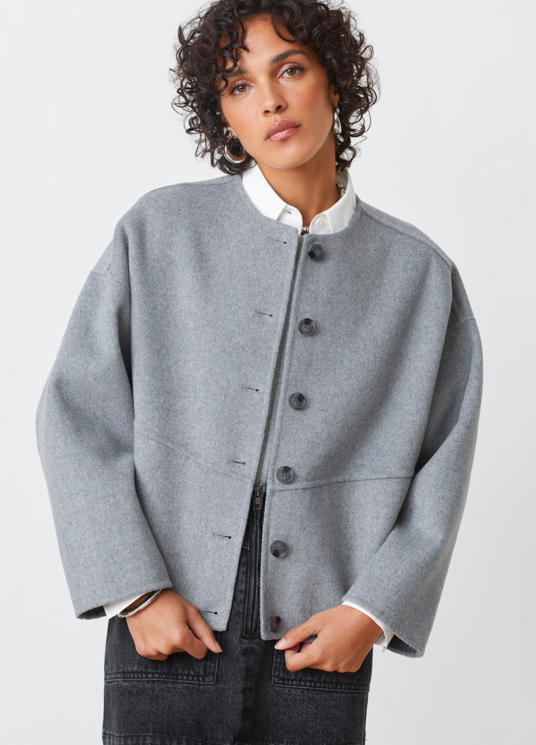 Suncoo - Eddy Grey Wool Jacket