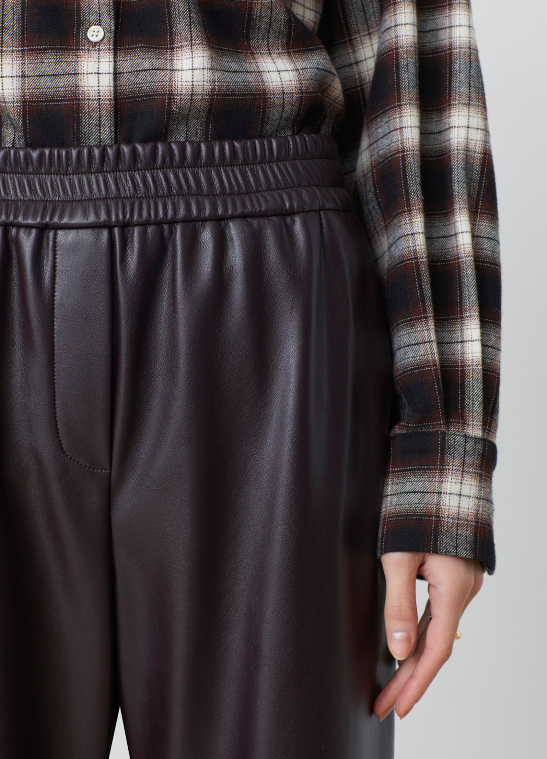 Suncoo - Joe Prune Pleather Pants
