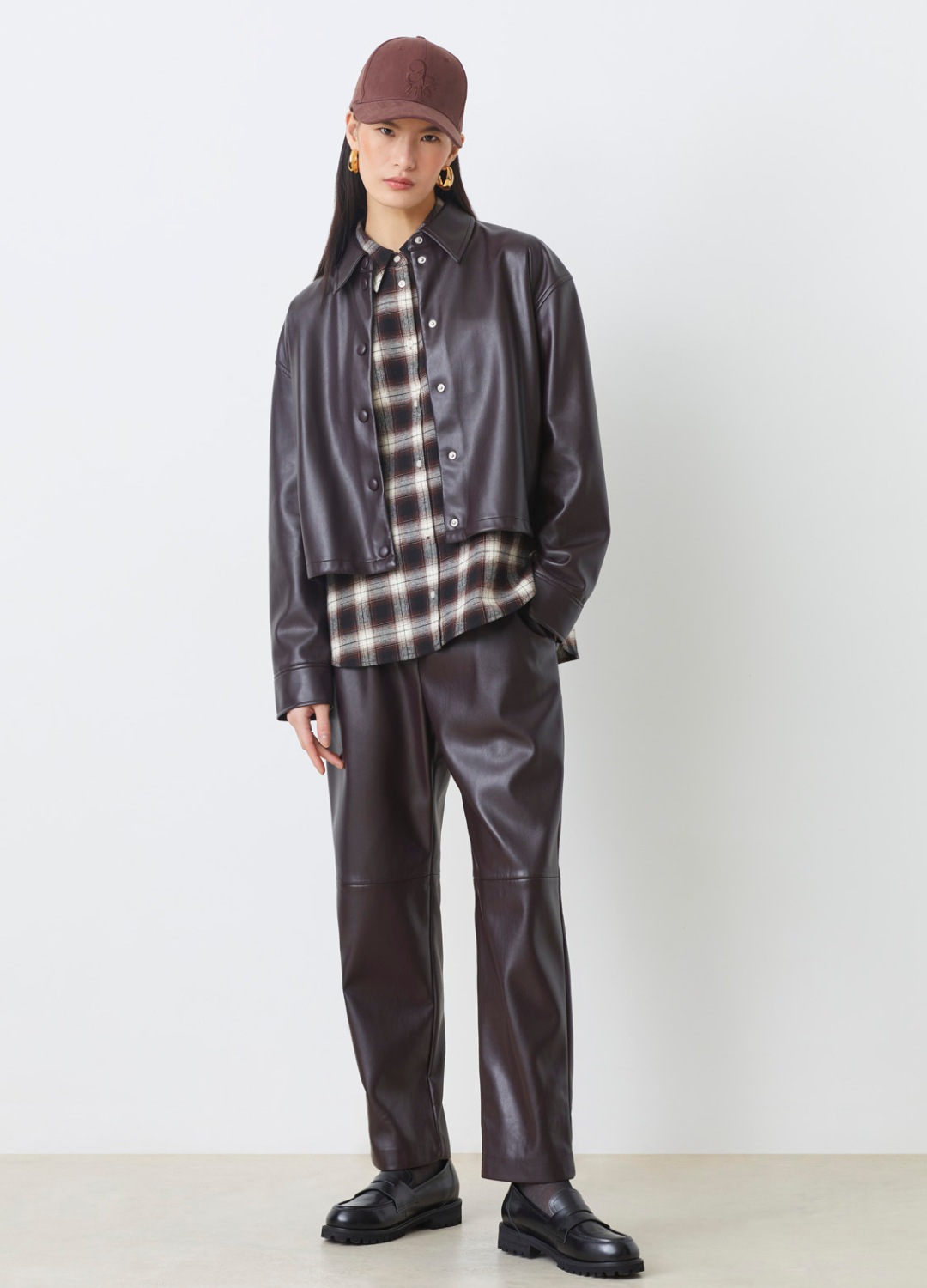 Suncoo - Lennox Prune Pleather Jacket