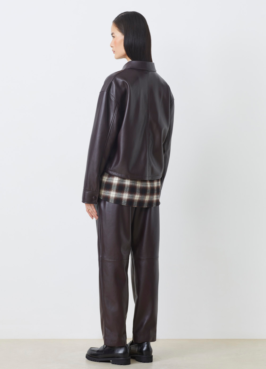 Suncoo - Lennox Prune Pleather Jacket