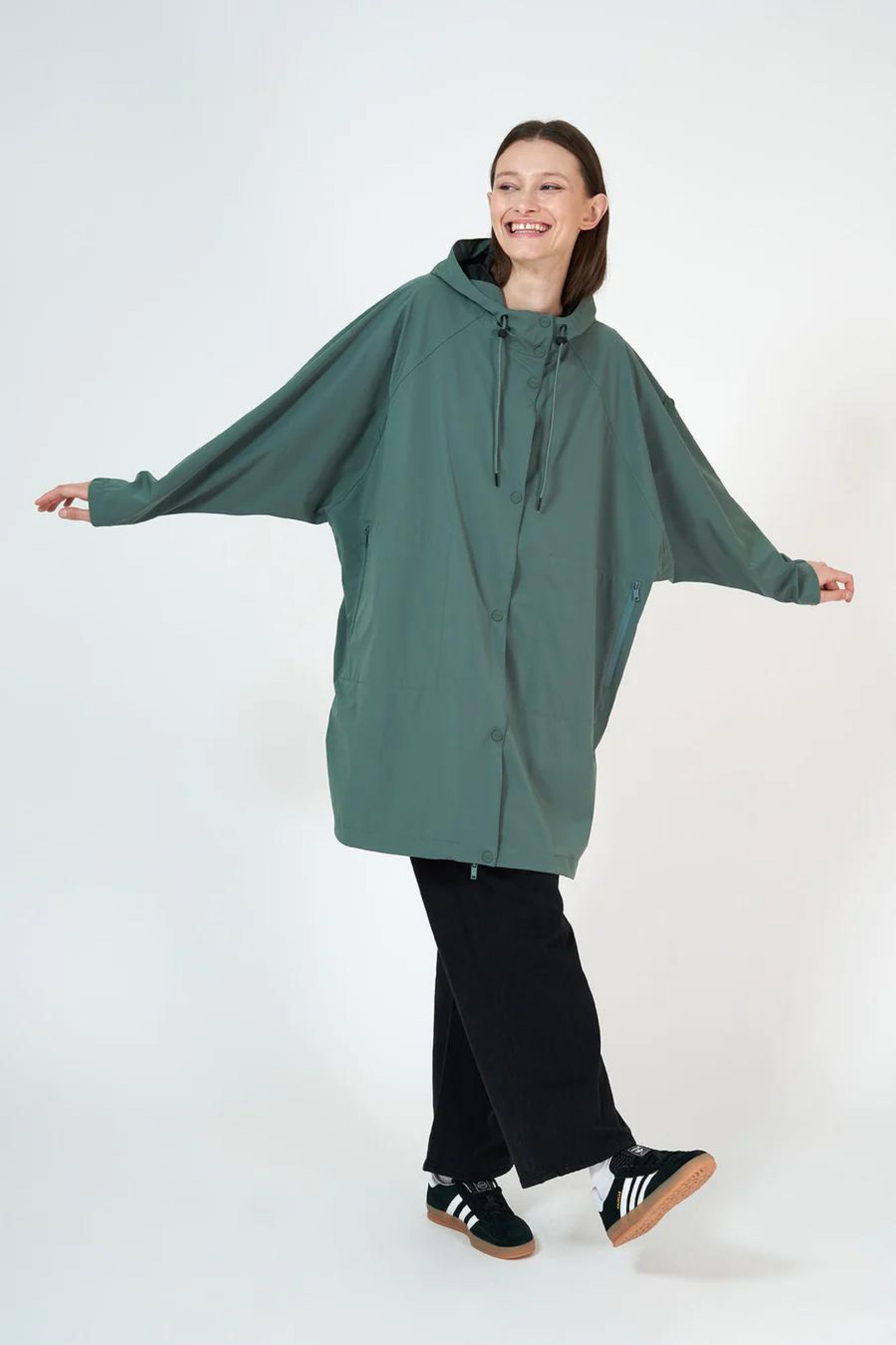 Tanta - Lejak Green Raincoat Poncho