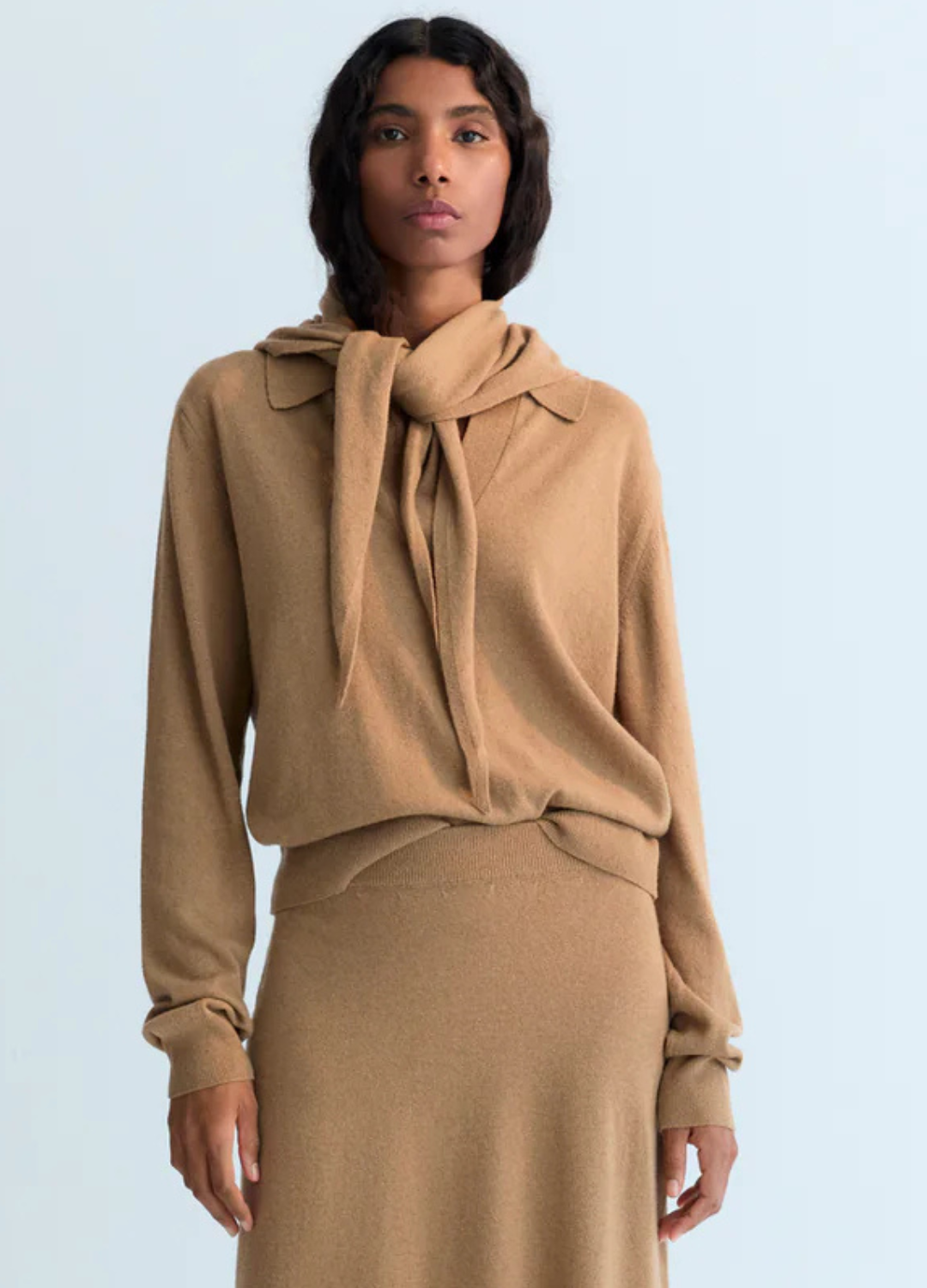 The New Society - Agatha Camel Touch Cashmere Polo