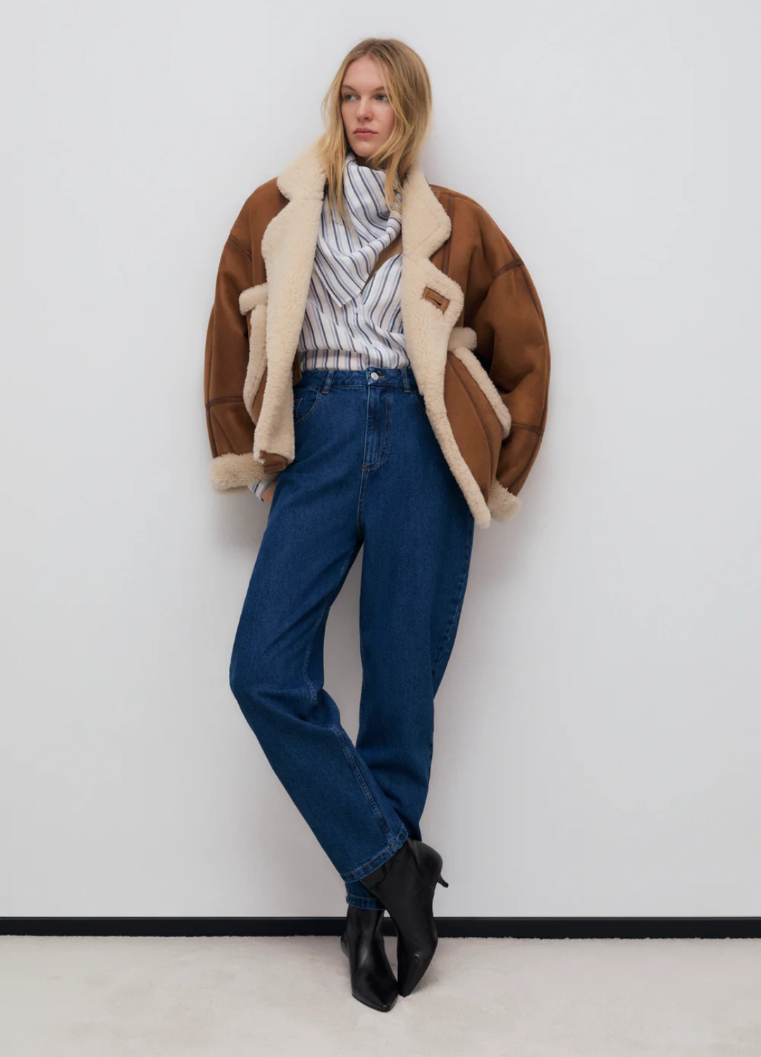 The New Society - Estela Navy Stripe Shirt