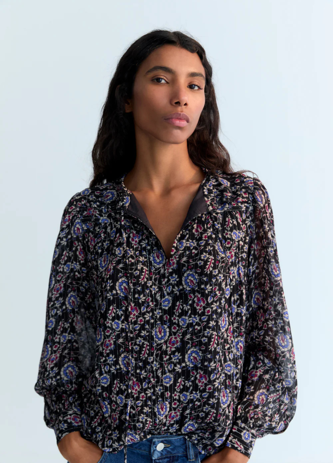 The New Society - Francisca Print Blouse