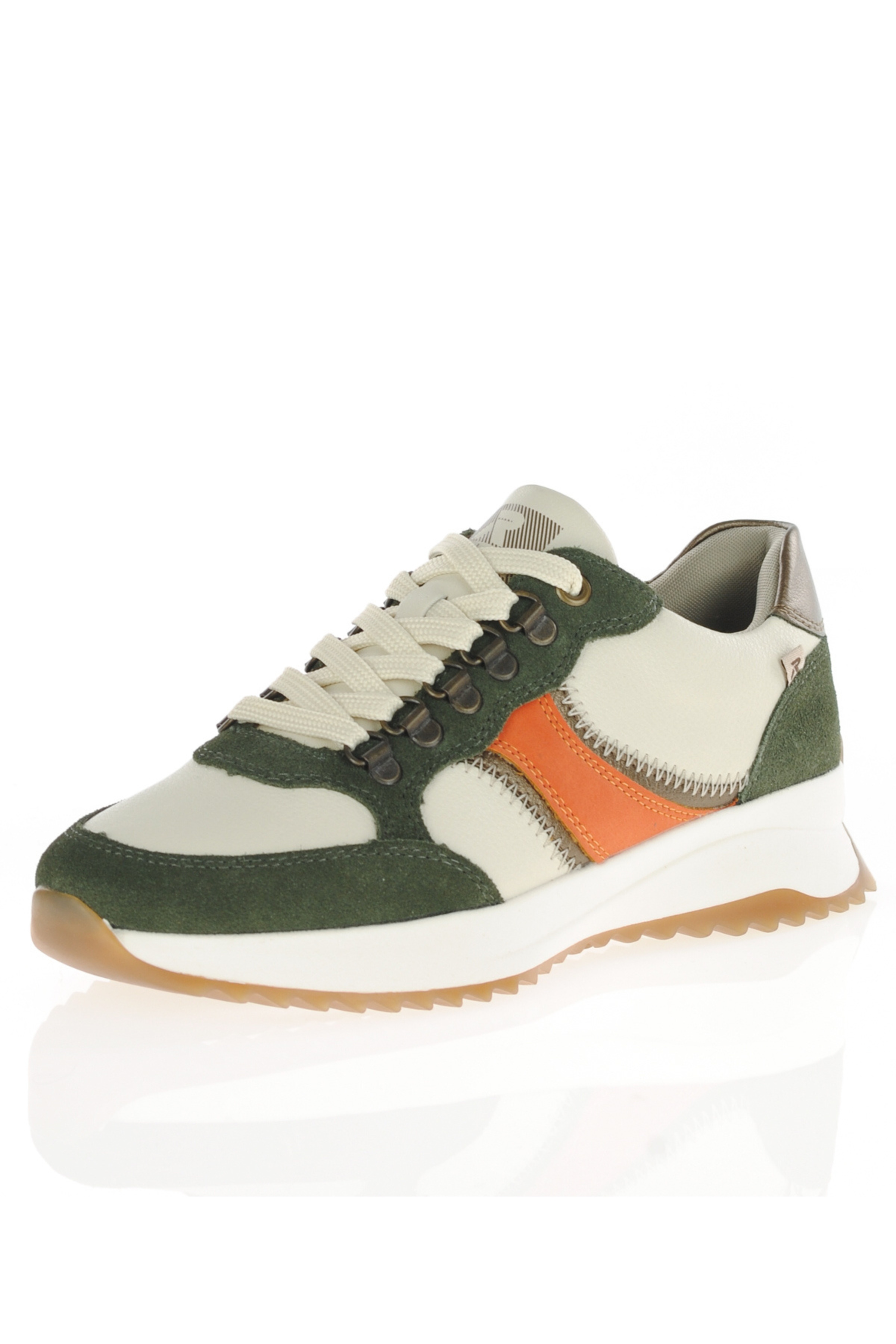 W1305-60 - Rieker Green Combi Retro Trainer