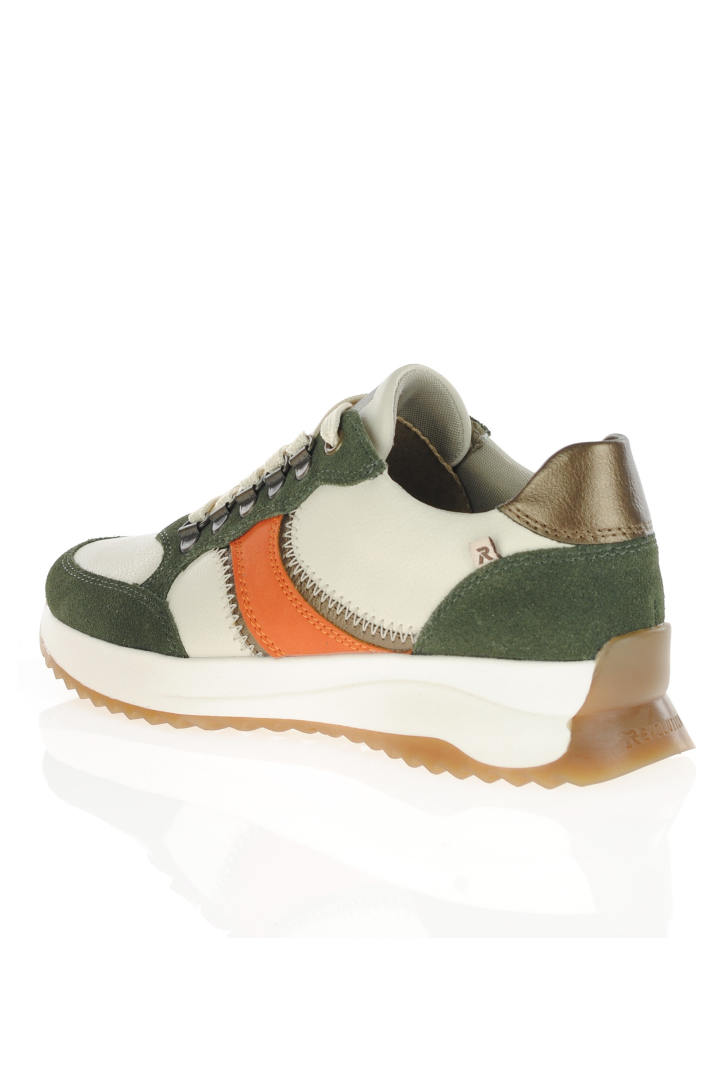 W1305-60 - Rieker Green Combi Retro Trainer