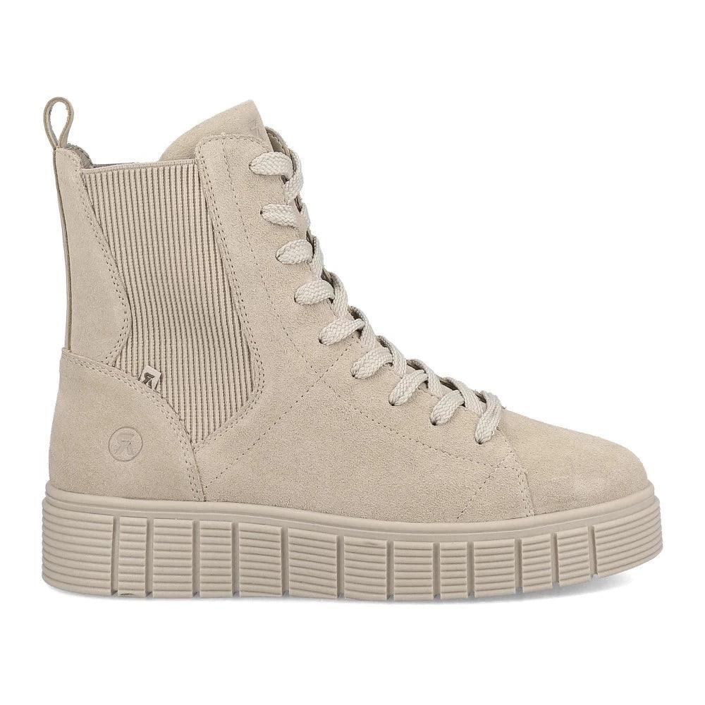 Beige Suede Sporty Boots - Diamonds & Pearls