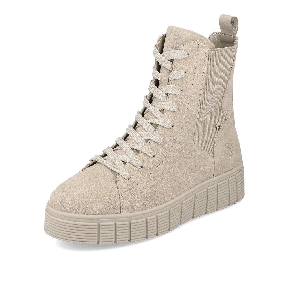 Beige Suede Sporty Boots - Diamonds & Pearls