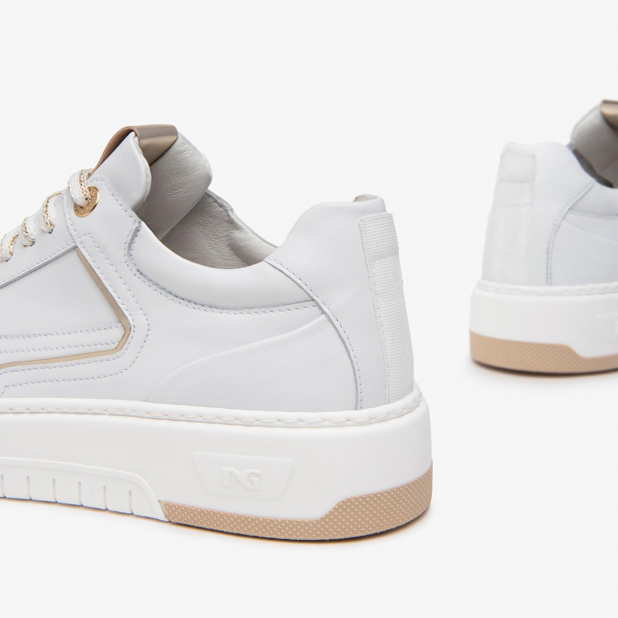 Nero Giardini White Leather Sneaker - Diamonds & Pearls