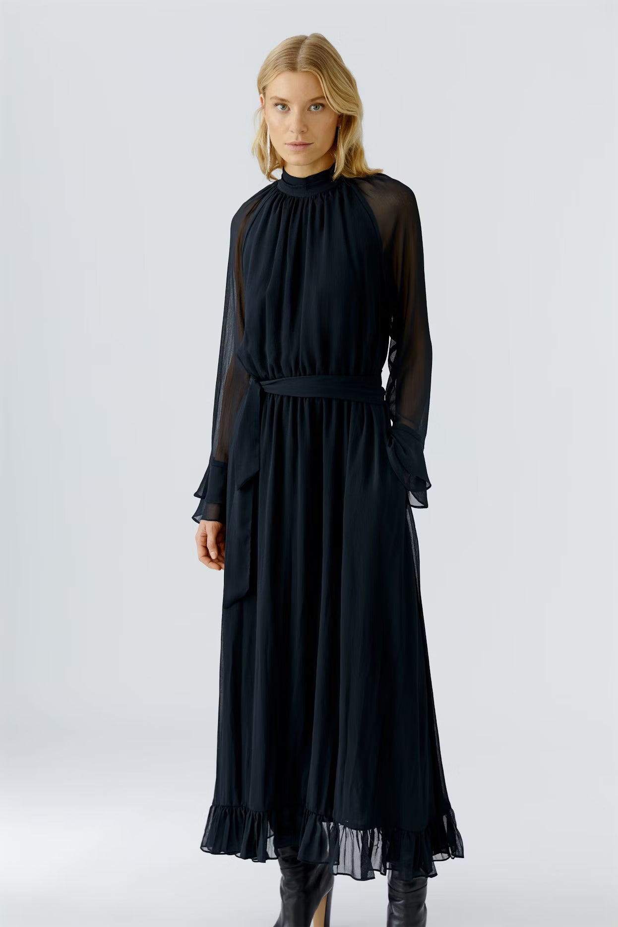 Oui - Black Chiffon Dress