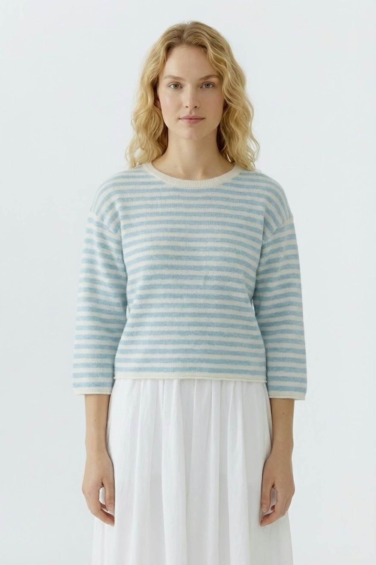 Oui - Blue Stripe Knit Jumper