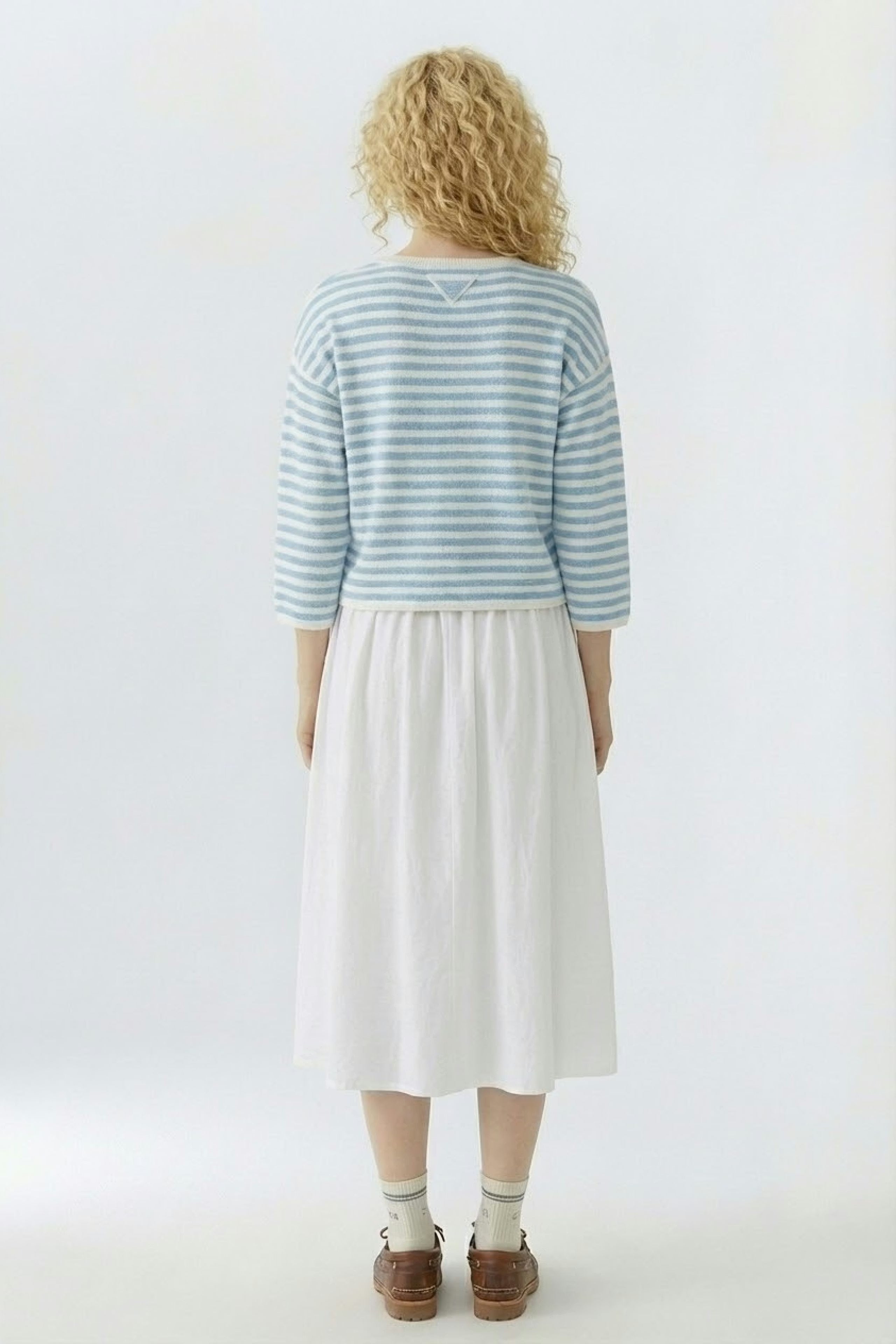 Oui - Blue Stripe Knit Jumper