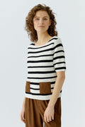 Oui - Stripe Pocket Short Knit