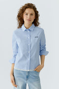 Oui - Blue Shirt Blouse