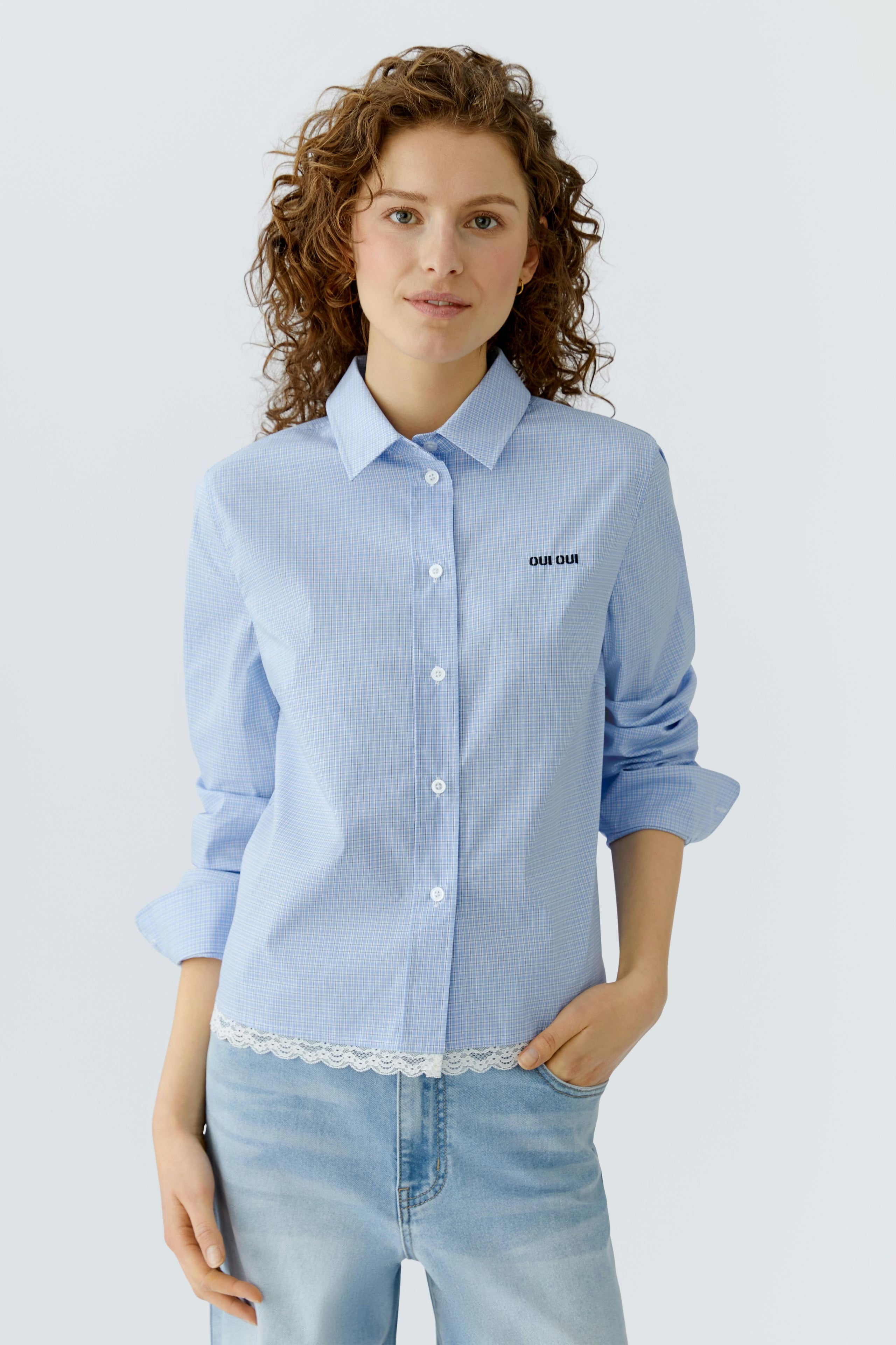 Oui - Blue Shirt Blouse